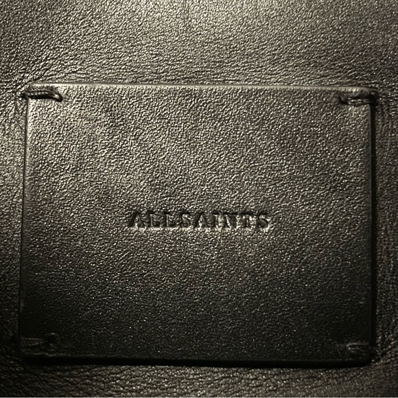 All Saints VOLTAIRE NORTH/SOUTH LEATHER TOTE in GUNMETAL Shoulder/Crossbody Bag - Picture 9 of 12